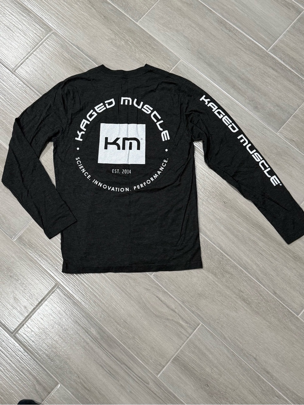 Kaged Muscle Black Long Sleeve Logo Tee